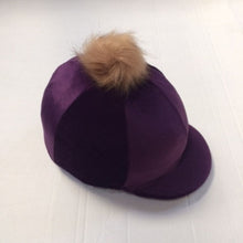 Load image into Gallery viewer, Capz Velour Faux Fur Pom Pom Hat Cover