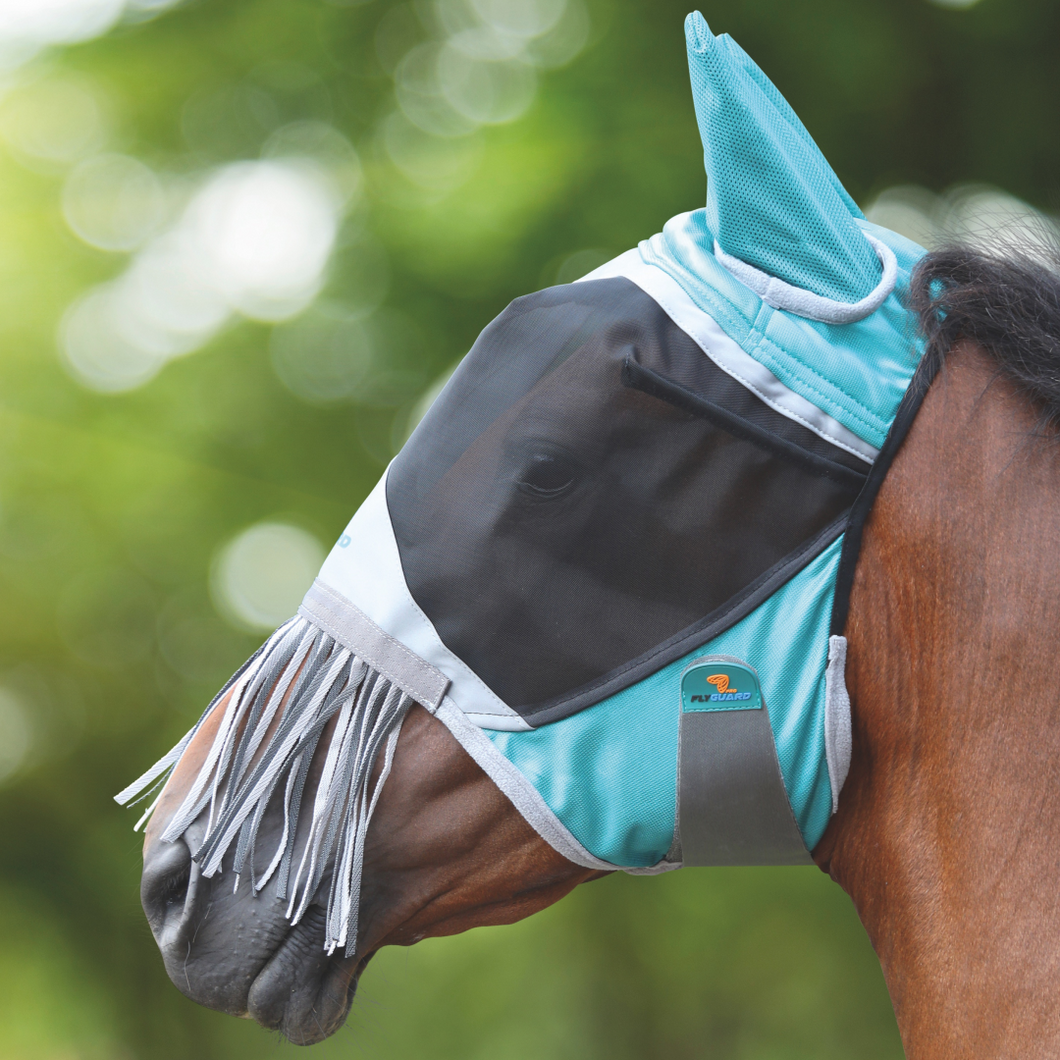 Shires Deluxe Fly Mask with Nose Fringe