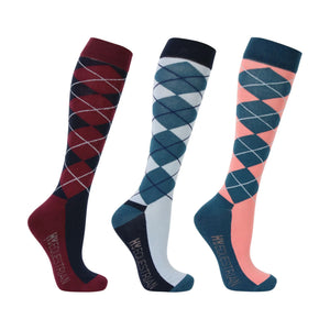 Hy Equestrian Synergy Argyle Socks Adults 4-8