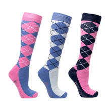 Load image into Gallery viewer, Hy Equestrian Synergy Argyle Socks Adults 4-8