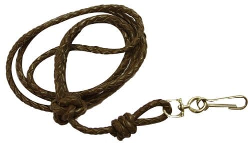 Bisley Plaited Leather Lanyard