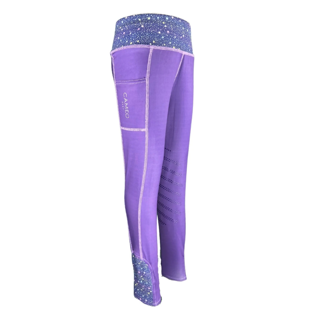 Cameo Zest Riding Tights Purple Stars