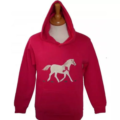 British Country Collection Champion Pony Childs Hoodie Fuchsia